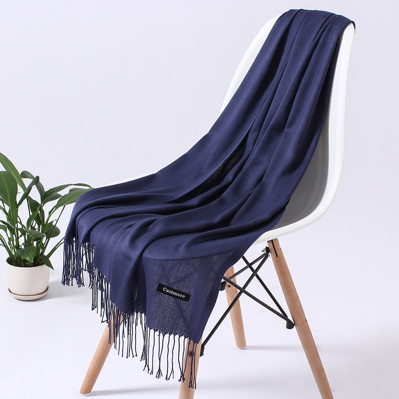 Wintersjaal dames zacht polyester vielseidig drapeerbaar elegante kleurstellingen | Sansoti