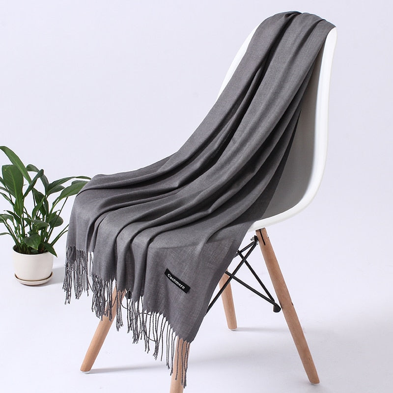 Wintersjaal dames zacht polyester vielseidig drapeerbaar elegante kleurstellingen | Sansoti