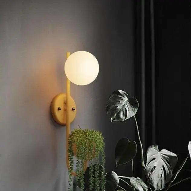 Kelda Plantenlamp Wandlamp – Scandinavische Wandverlichting met Plantenbak – Groen Geel Blauw | Sansoti