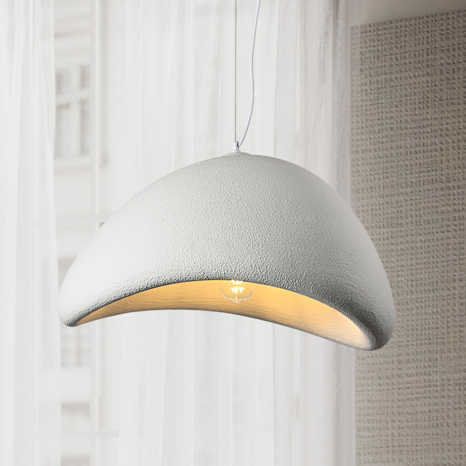 Hanglamp Koepelvorm Polystyreen Grijs Wit Zes Maten E26 E27 Fitting Verstelbare Kabel 150cm Scandinavisch Design Huiskamer Keuken Eethoek Dimbaar | Sansoti