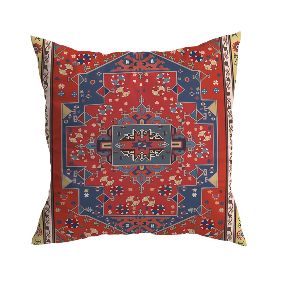 Kilim Kussenhoes 45x45 cm – Zachte Pluche met Uniek Patroon voor de Woonkamer | Sansoti