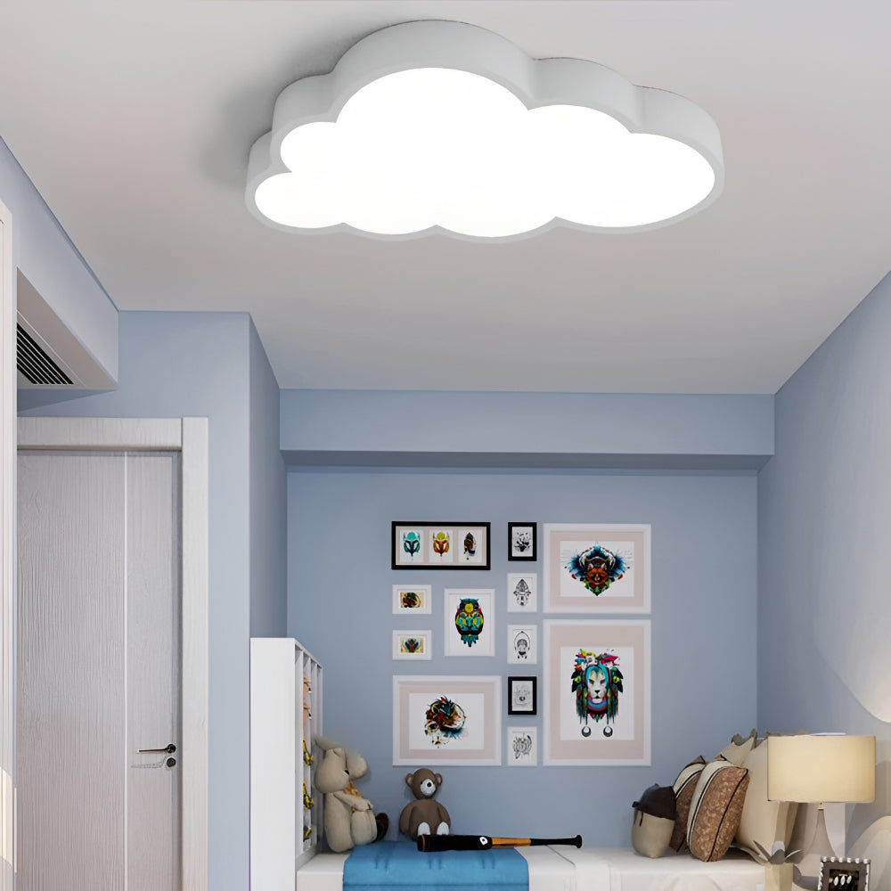 LED Plafondlamp Wolk 40cm Kinderkamer Warm Wit Licht Speels Wolkontwerp Slaapkamer Babykamer Decoratief | Sansoti