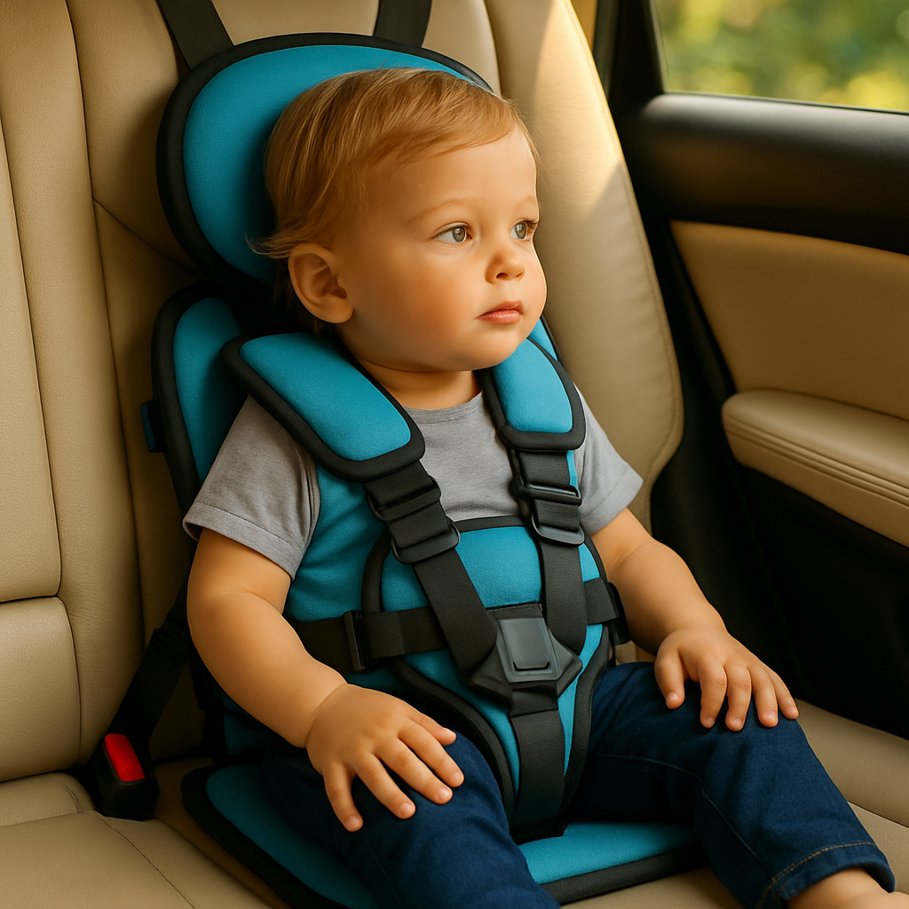 Kinderzitje Auto Met 5-Puntsgordel Draagbaar Polyester Katoen Tot 60kg | Sansoti
