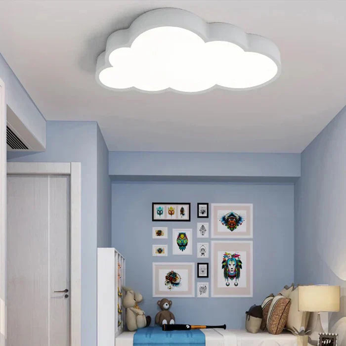 Plafondlamp Wolk Kinderkamer LED 3000K Acryl 40cm Warm Wit Babykamer Plafonnière Wolkvorm Sfeerlamp Kinderlamp | Sansoti