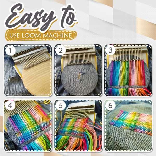 Handweefraampje voor Kledingsherstel Stopwerk Textielreparatie Mini Weeftool Creatieve Handwerken Duurzaam Upcycling Geen Naaimachine Nodig | Sansoti