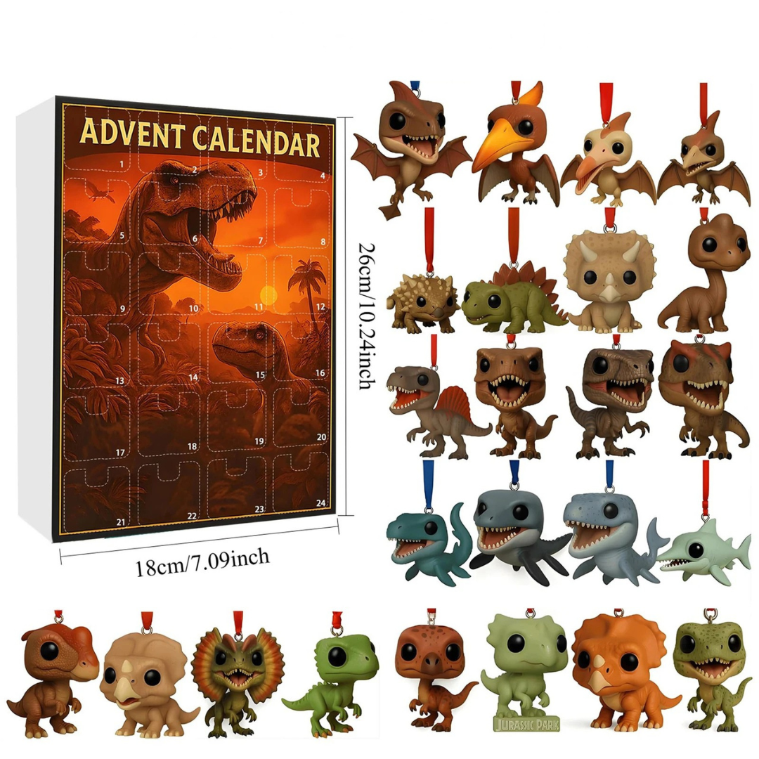 Prehistoric Advent Calendar with 24 Dinosaur Figures for Young Explorers Dino-Themed Toy December | Sansoti
