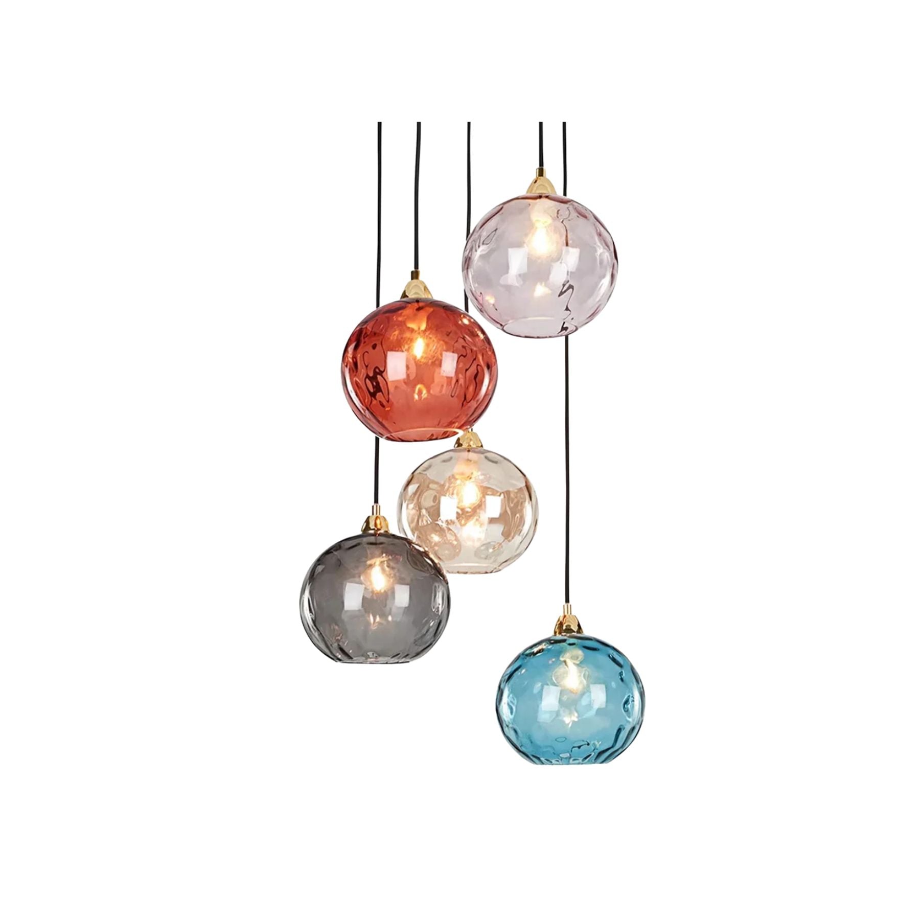 Suspension verre E26 20 cm gris table à manger salon chambre verre fumé lampe boule suspension éclairage d'ambiance | Restfield