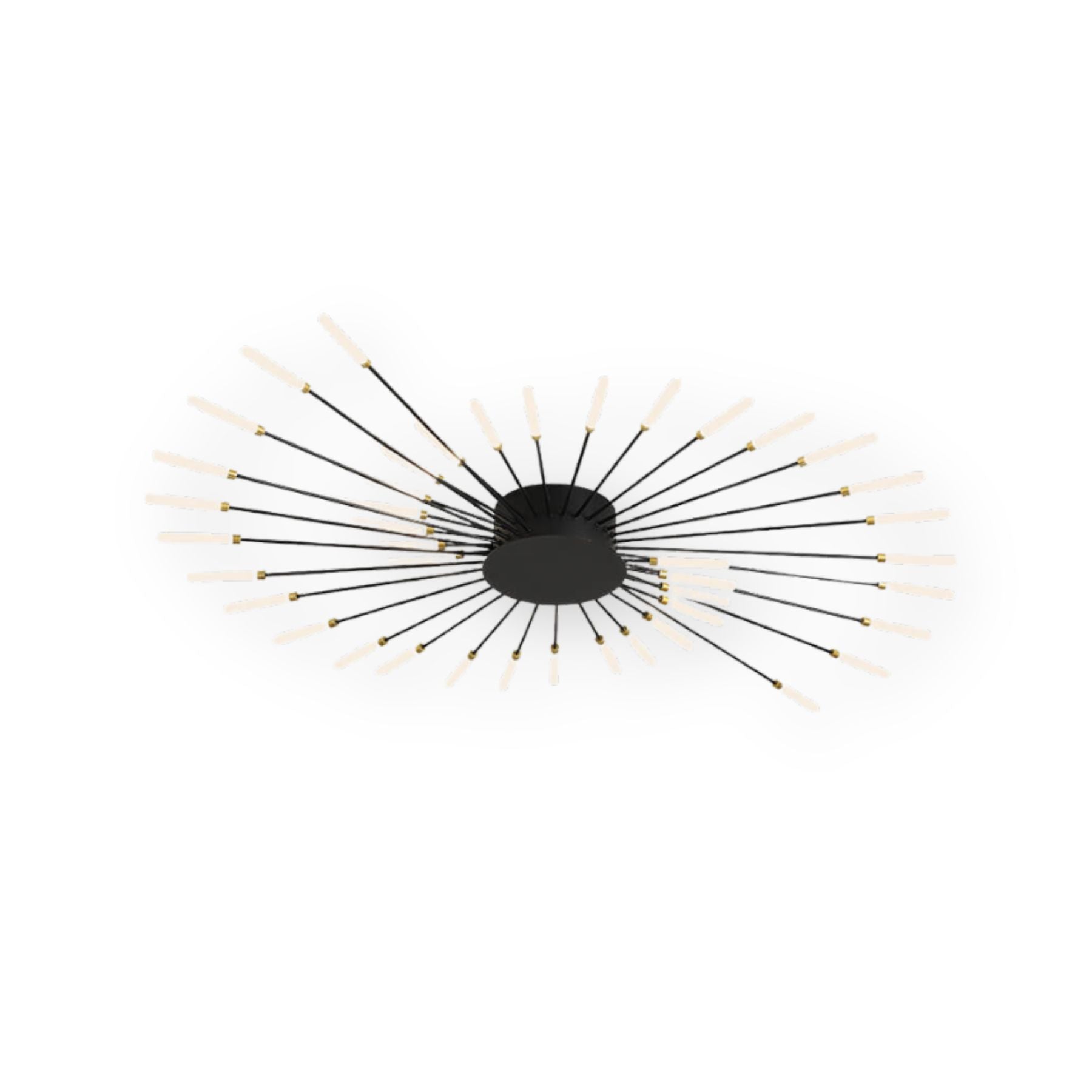 LED Plafondlamp Metaal 20-42 Lichtpunten Zwart Goud Woonkamer Eetkamer Stervorm Design Dimbaar Moderne Verlichting Grote Ruimtes | Sansoti