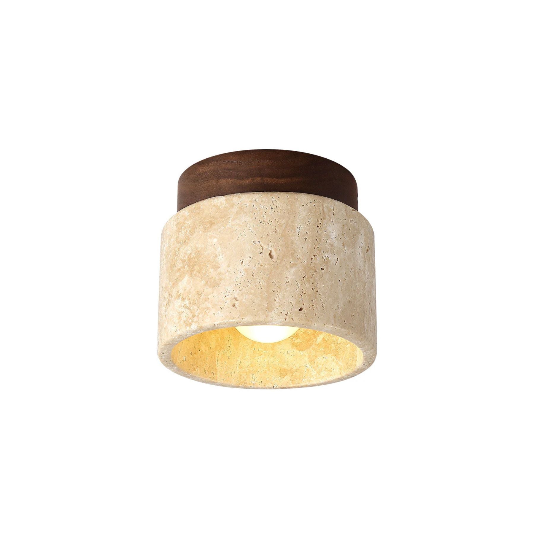 Cilestic Plafonnier Travertin Bois E27/E26 Beige Hall Chambre Salon Design Scandinave Moderne Éclairage Naturel de Plafond | Restfield