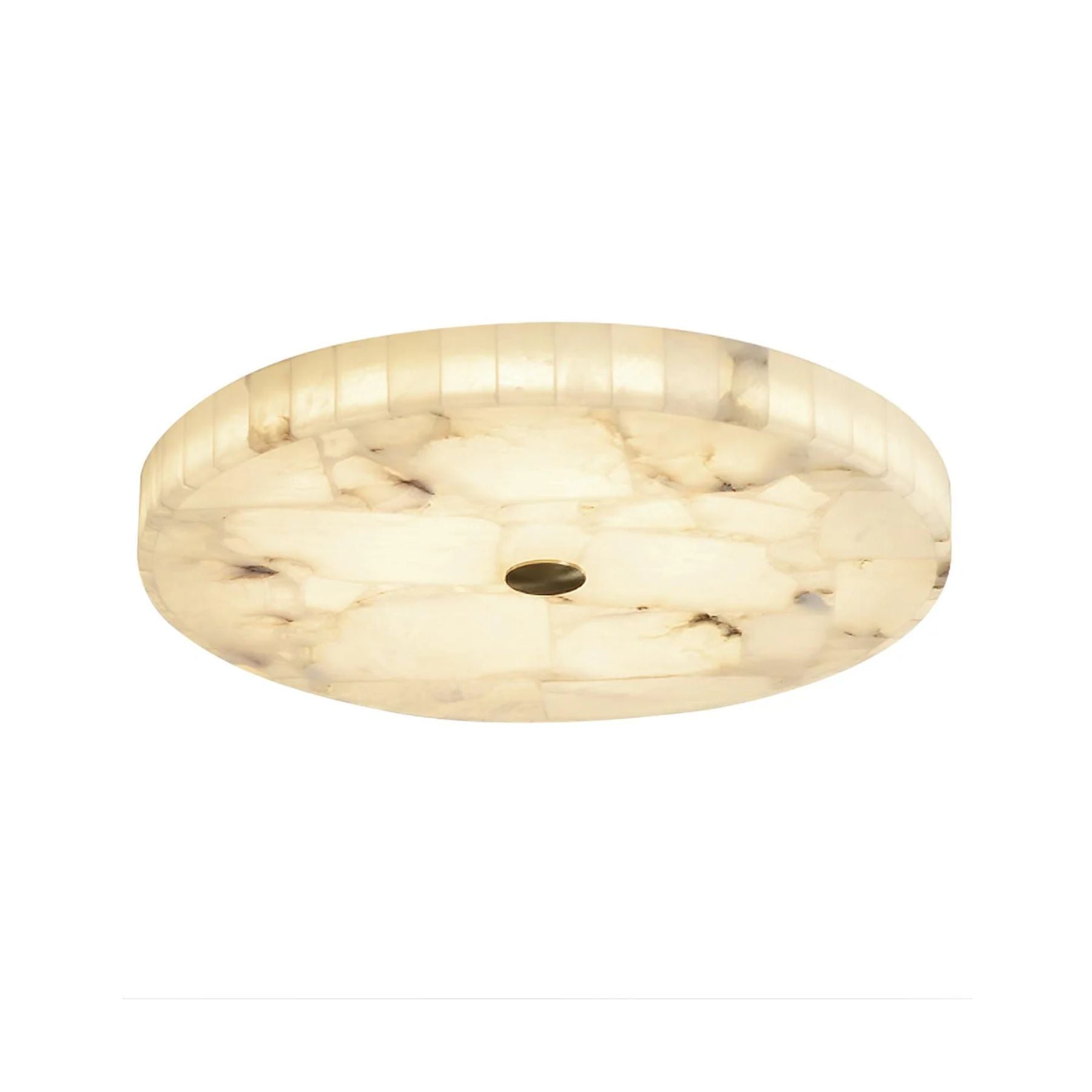 Deckenleuchte Alabaster LED 5 cm Weiß Gold Wohnzimmer Flur Moderne Designlampe Innen | Restfield