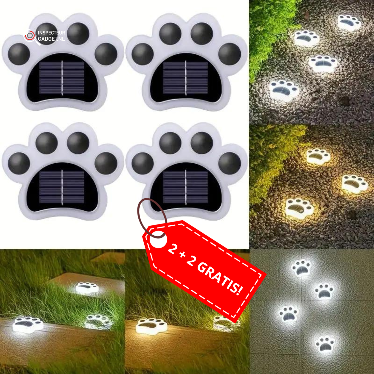Tuinspot op Zonne-energie LED Grondspot met Automatische Sensor voor Oprit Tuin & Terras | Sansoti