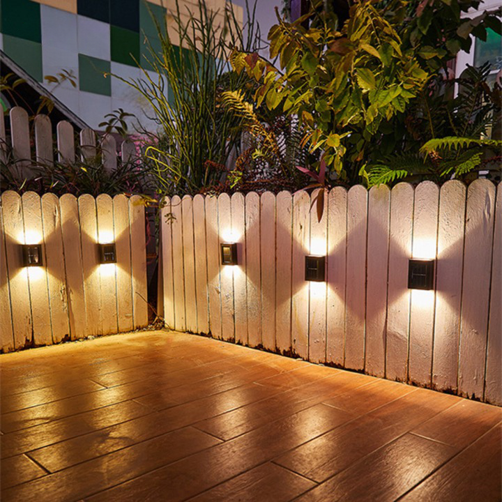 Solar-LED-Außenlampe zur Wandmontage warmweißes Licht wasserdicht IP65 Gartenbeleuchtung Solarenergie Bewegungssensor | Sansoti