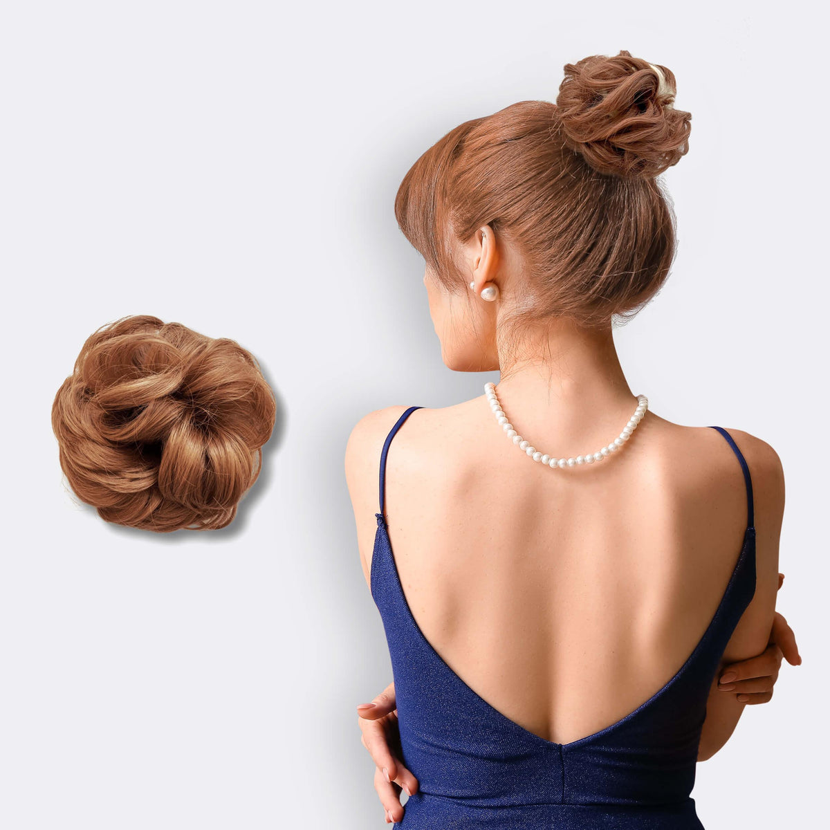 Haarextension Scrunchie Synthetisch Haar Volume Knot Elastiek Diverse Kleuren Haar Styling Accessoire Haaropsteek | Sansoti