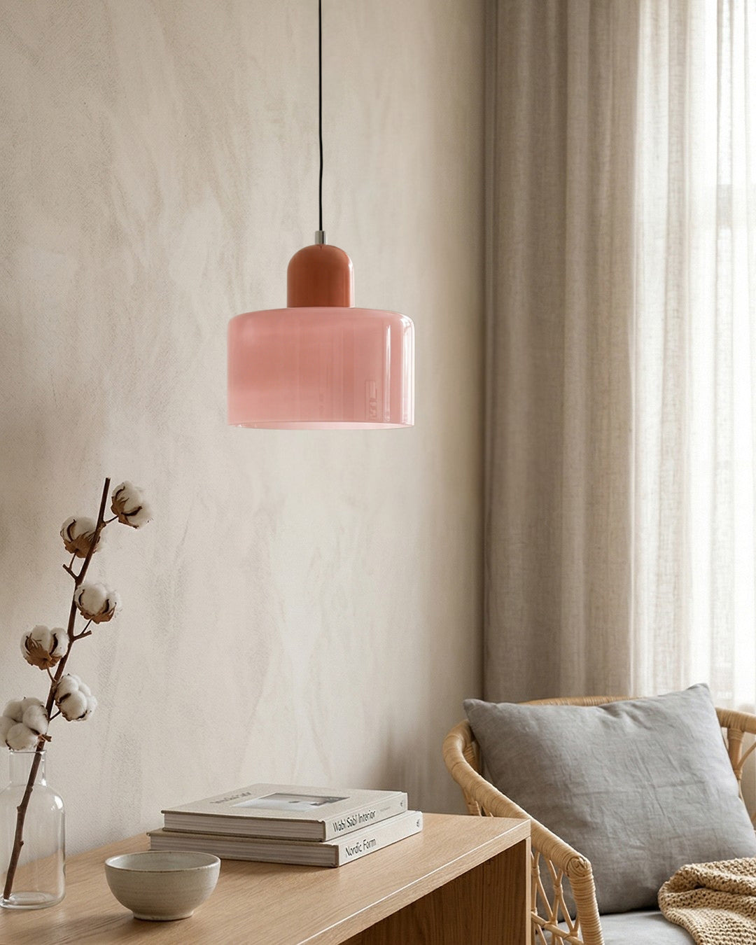 KORA Glazen Hanglamp | Bauhaus-Design Geometrisch Licht | Verstelbaar | E27 | Scandinavisch Interieur Verlichting | Sansoti