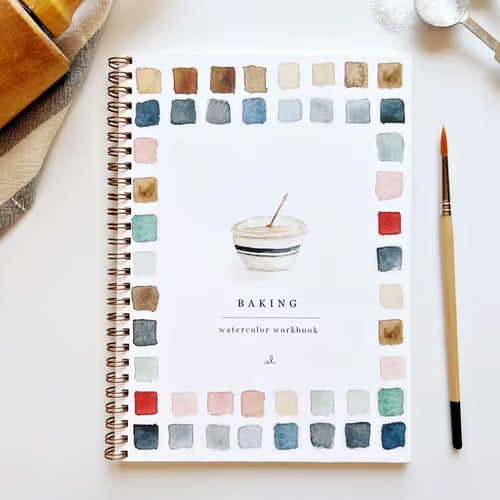 Watercolor Painting Book with Stencils and Paint Set for Beginners Adults Children Creative Hobby Drawing | Sansoti