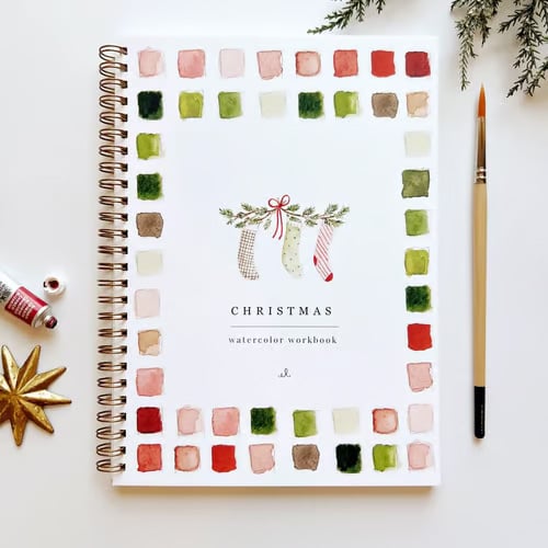 Watercolor Painting Book with Stencils and Paint Set for Beginners Adults Children Creative Hobby Drawing | Sansoti