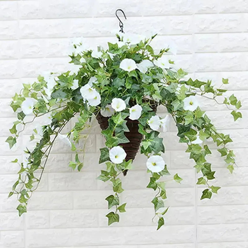 Künstliche Winde 66cm, UV-beständig, pflegeleicht, hängend, elegant, Gartendekoration für Innen- und Außenbereiche | Sansoti