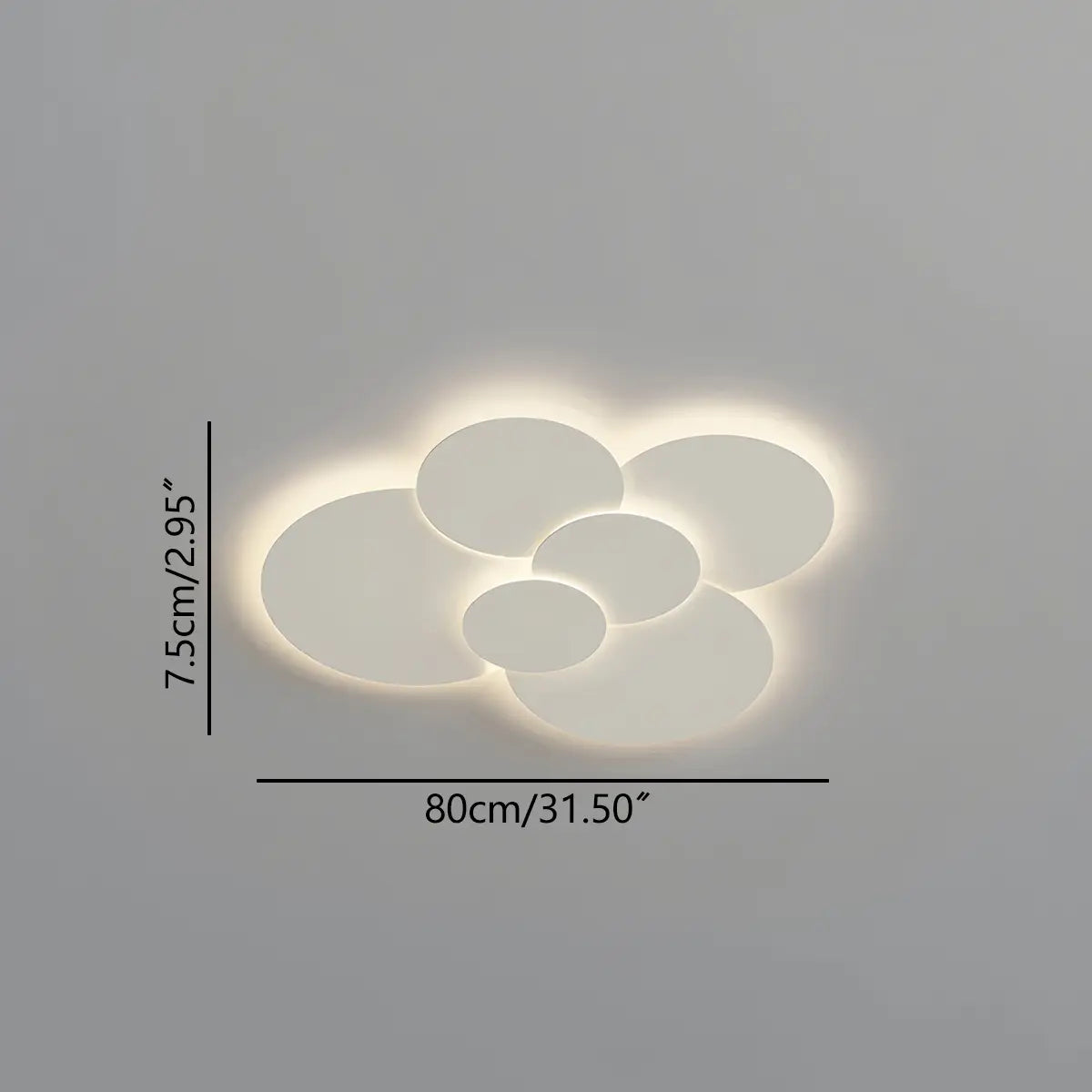 LED Deckenleuchte Verstellbare Scheiben Weiß Dimmbar Wohnzimmer Badezimmer Moderne Designlampe Deckenbeleuchtung mit Fernbedienung | Restfield
