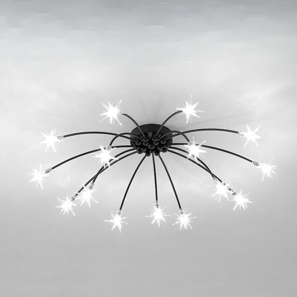 Plafondlamp Metaal Glas Semi Flush Mount LED Modern Woonkamer Eetkamer Slaapkamer | Sansoti