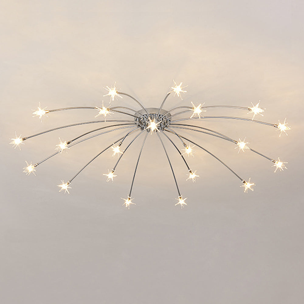 Plafondlamp Metaal Glas Semi Flush Mount LED Modern Woonkamer Eetkamer Slaapkamer | Sansoti