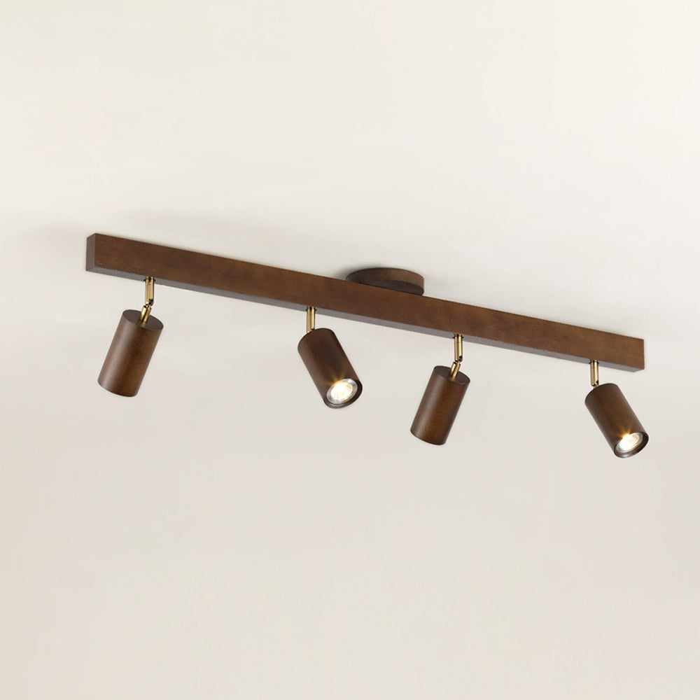 Houten Railverlichting LED Plafondlamp Wandlamp Natuurlijk Modern Woonkamer Eetkamer | Sansoti