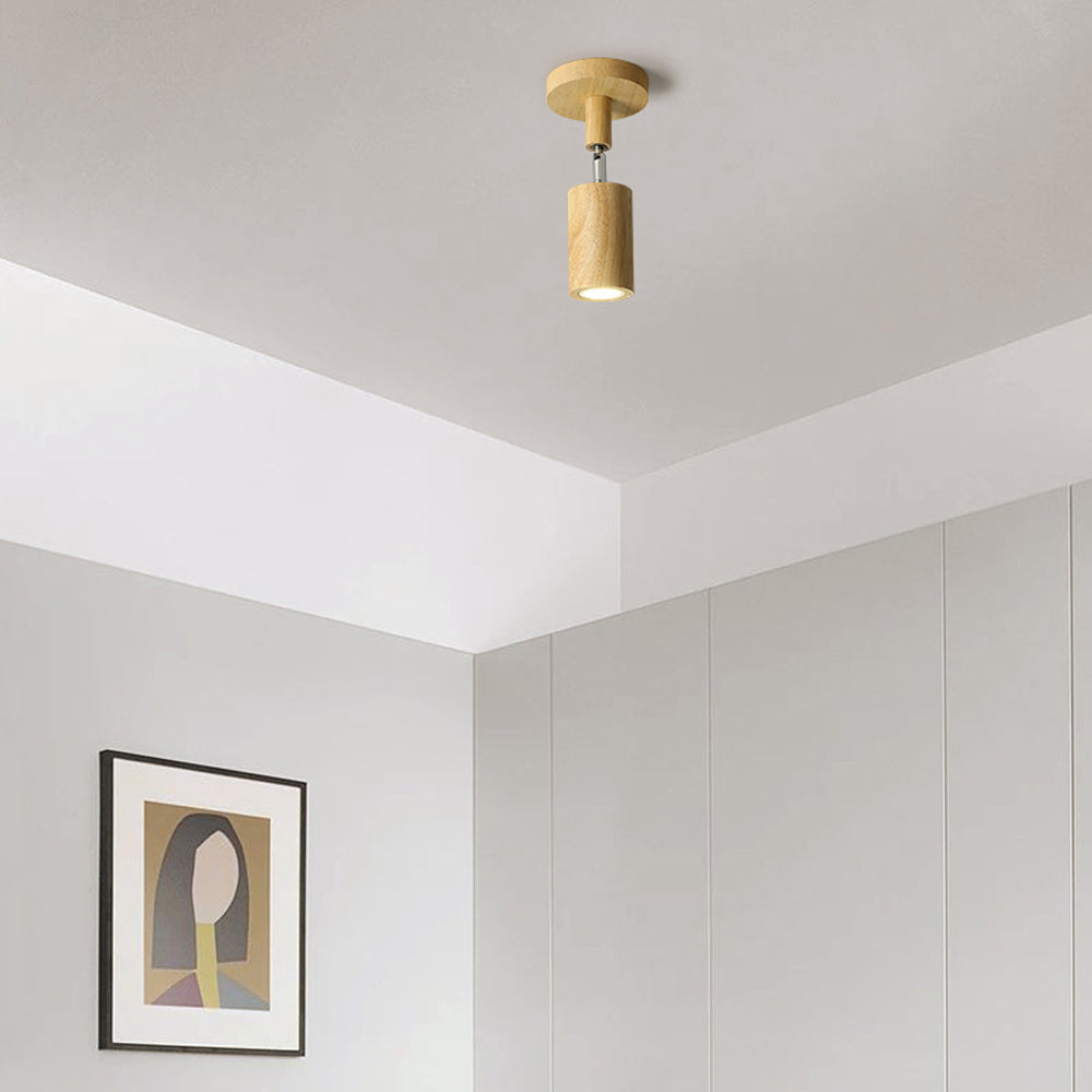 Houten Railverlichting LED Plafondlamp Wandlamp Natuurlijk Modern Woonkamer Eetkamer | Sansoti