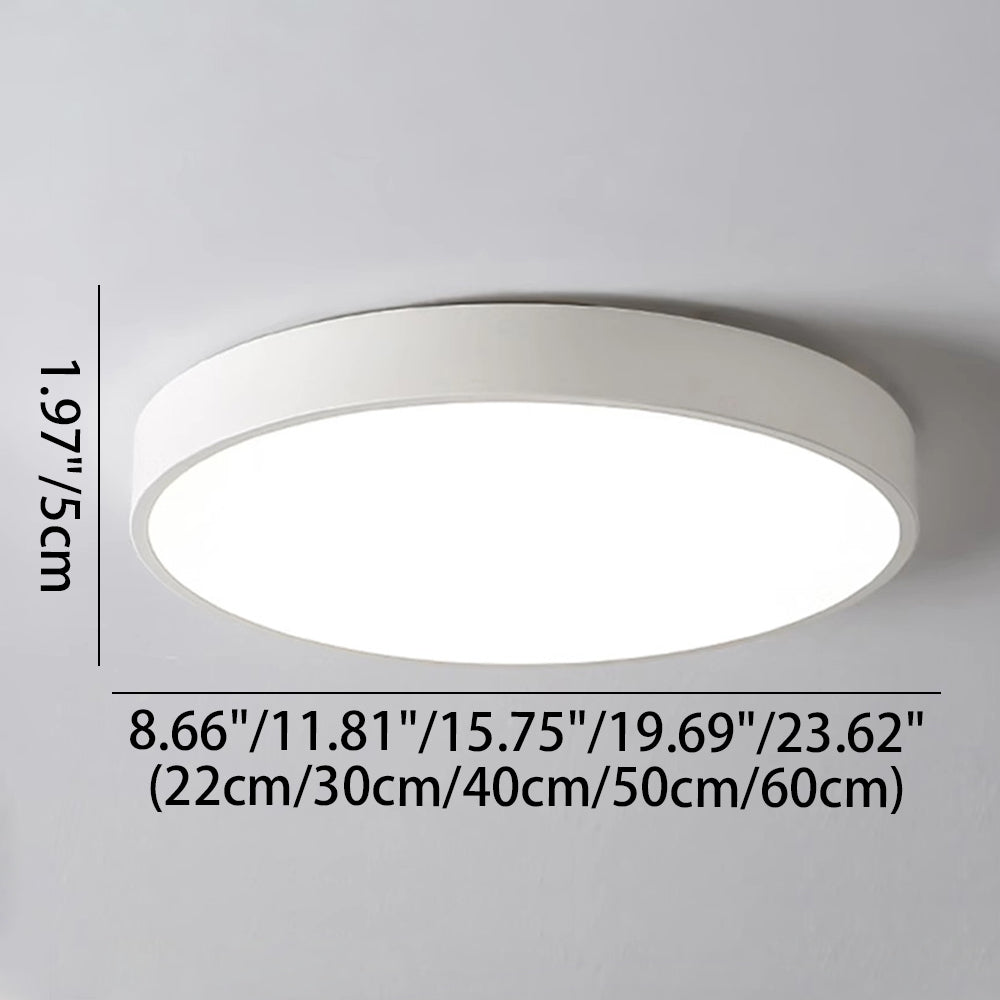 Runde LED Deckenleuchte Ultraflach Nordic Modern Dimmbar Acryl Wohnzimmer Schlafzimmer | Restfield