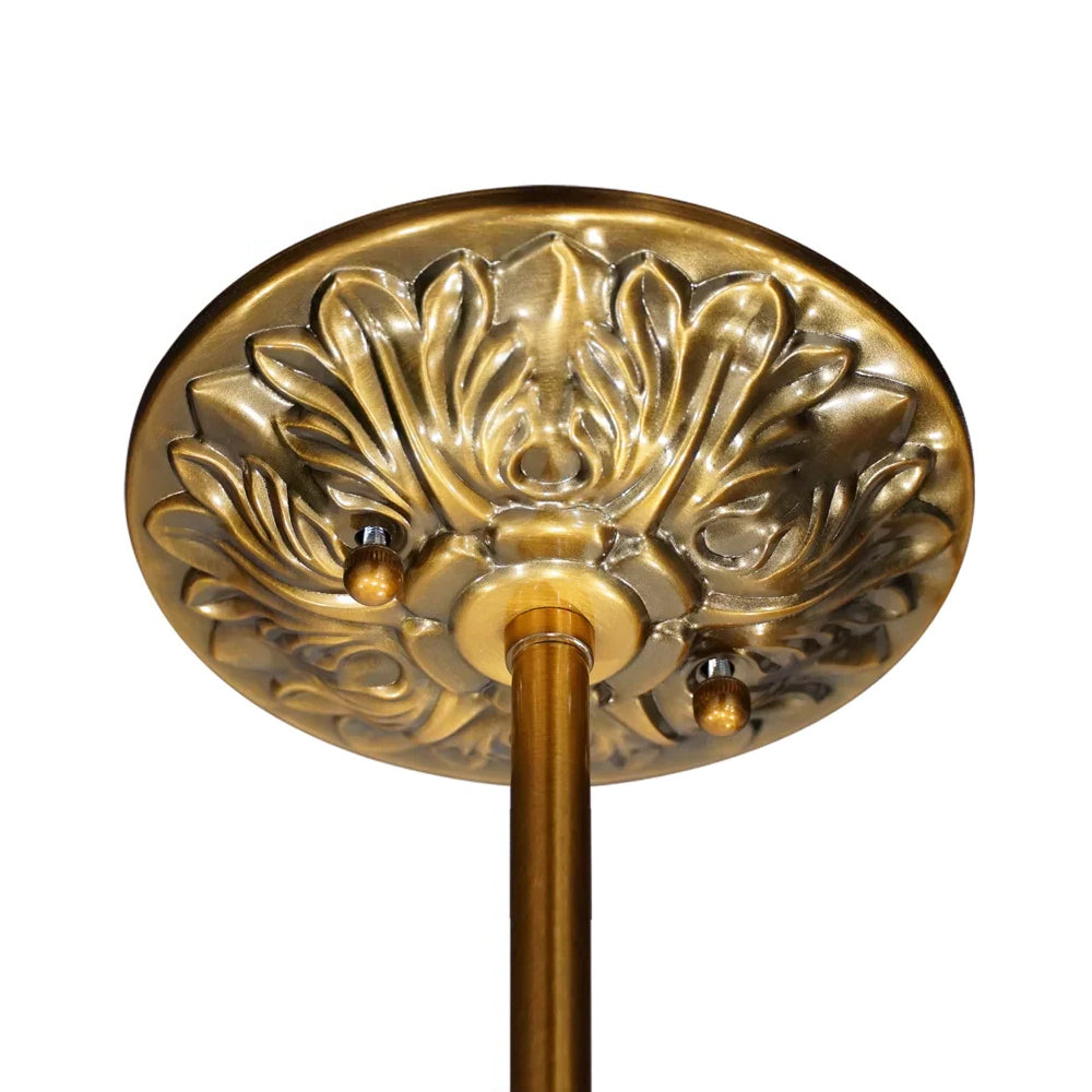 Hanglamp Pompoen Glas Vintage Messing Retro E14 Woonkamer Slaapkamer Hal | Sansoti