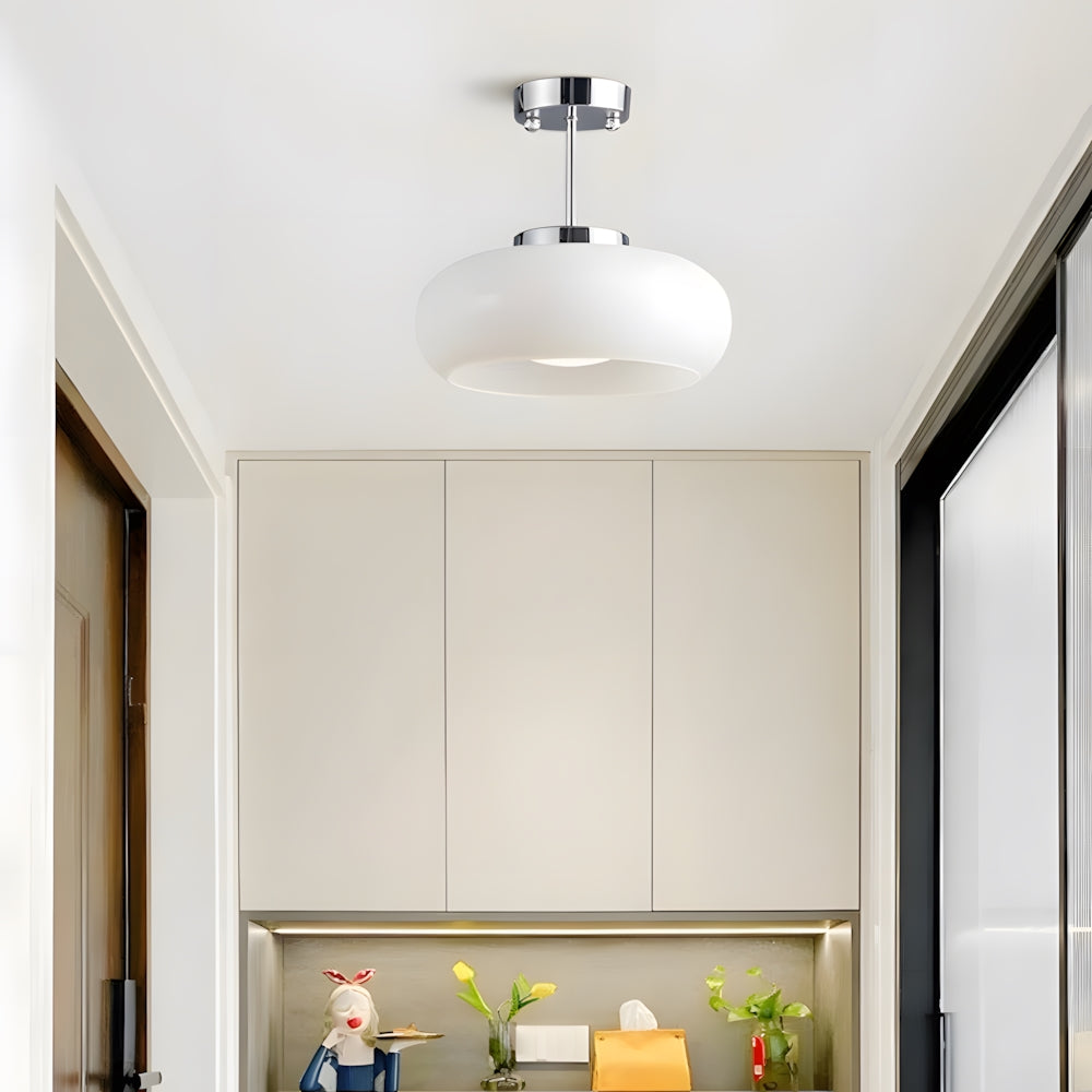 Glazen Hanglamp Vintage Amber Messing Retro E27 Eetkamer Woonkamer Slaapkamer | Sansoti