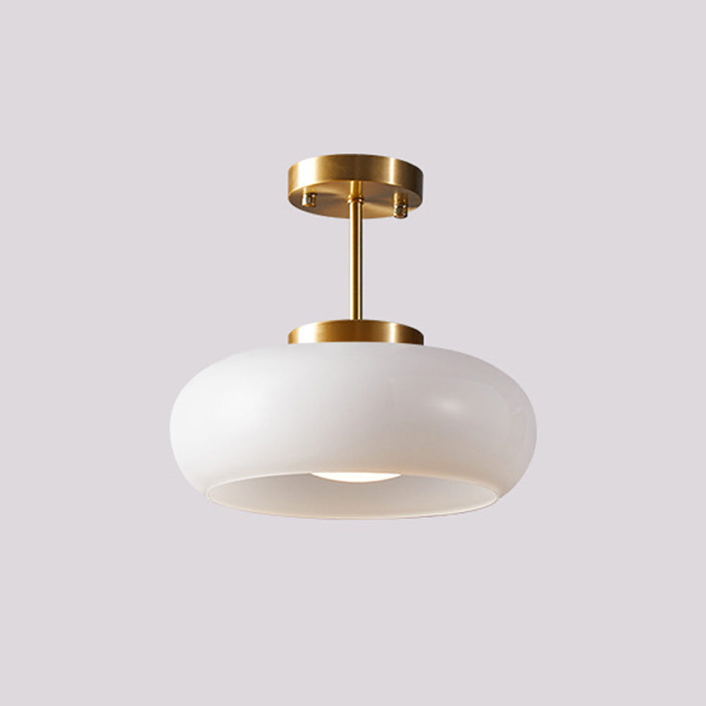 Glazen Hanglamp Vintage Amber Messing Retro E27 Eetkamer Woonkamer Slaapkamer | Sansoti