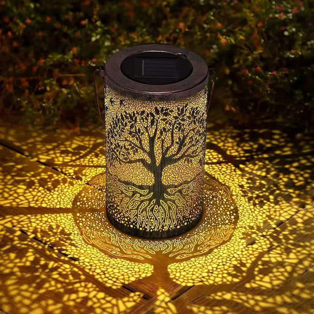 Solarlaterne Baum Muster IP55 Wasserdicht Garten Hängend Stehend Villa LED | Restfield