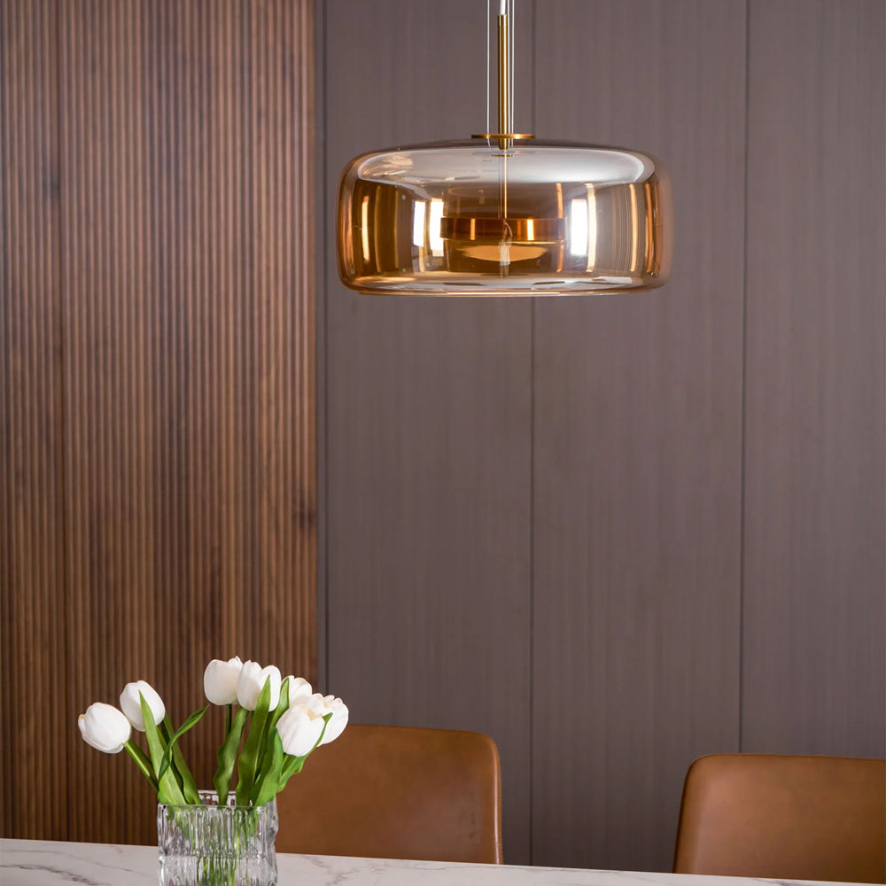 Hanglamp Gerookt Glas Koepel Vintage Minimalistisch LED Keuken Eetkamer Woonkamer Loft | Sansoti
