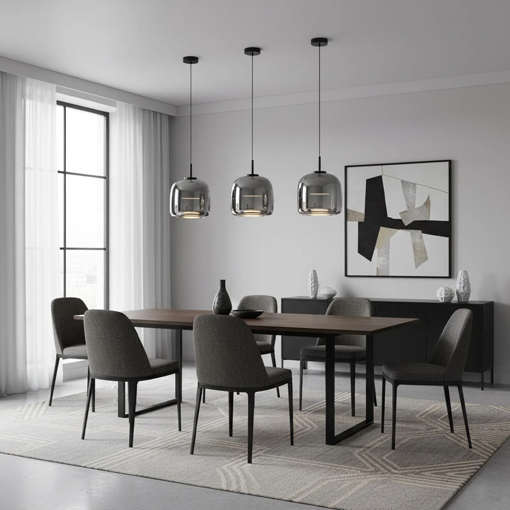 Hanglamp Gerookt Glas Koepel Vintage Minimalistisch LED Keuken Eetkamer Woonkamer Loft | Sansoti