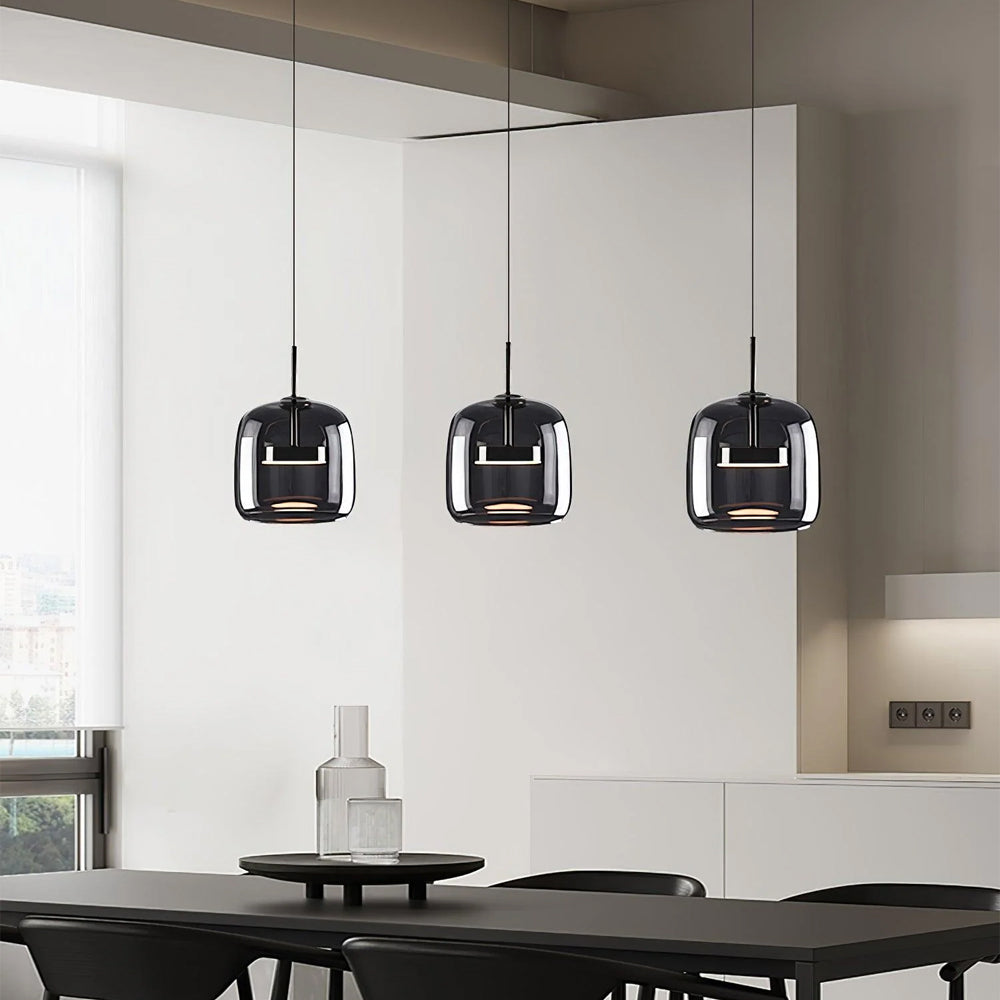 Hanglamp Gerookt Glas Koepel Vintage Minimalistisch LED Keuken Eetkamer Woonkamer Loft | Sansoti