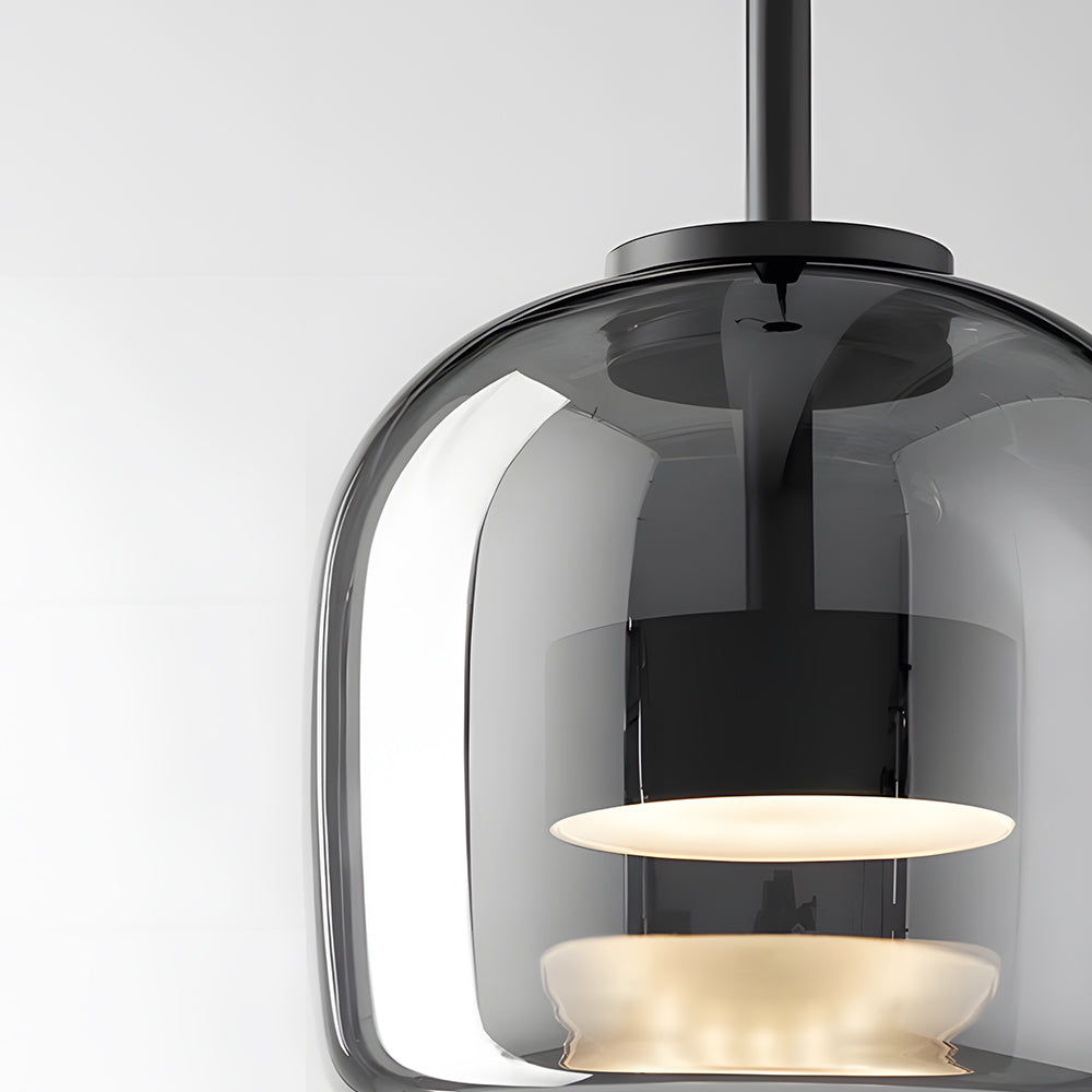 Hanglamp Gerookt Glas Koepel Vintage Minimalistisch LED Keuken Eetkamer Woonkamer Loft | Sansoti