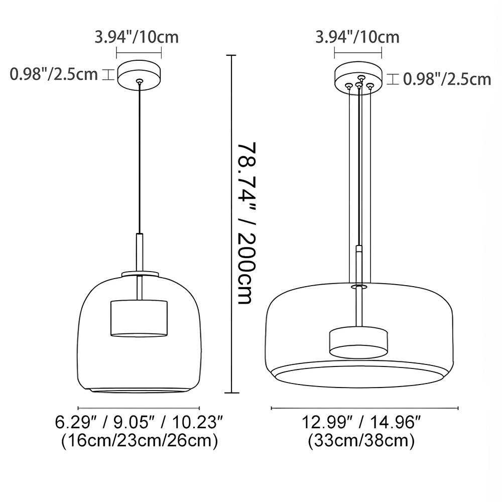 Hanglamp Gerookt Glas Koepel Vintage Minimalistisch LED Keuken Eetkamer Woonkamer Loft | Sansoti
