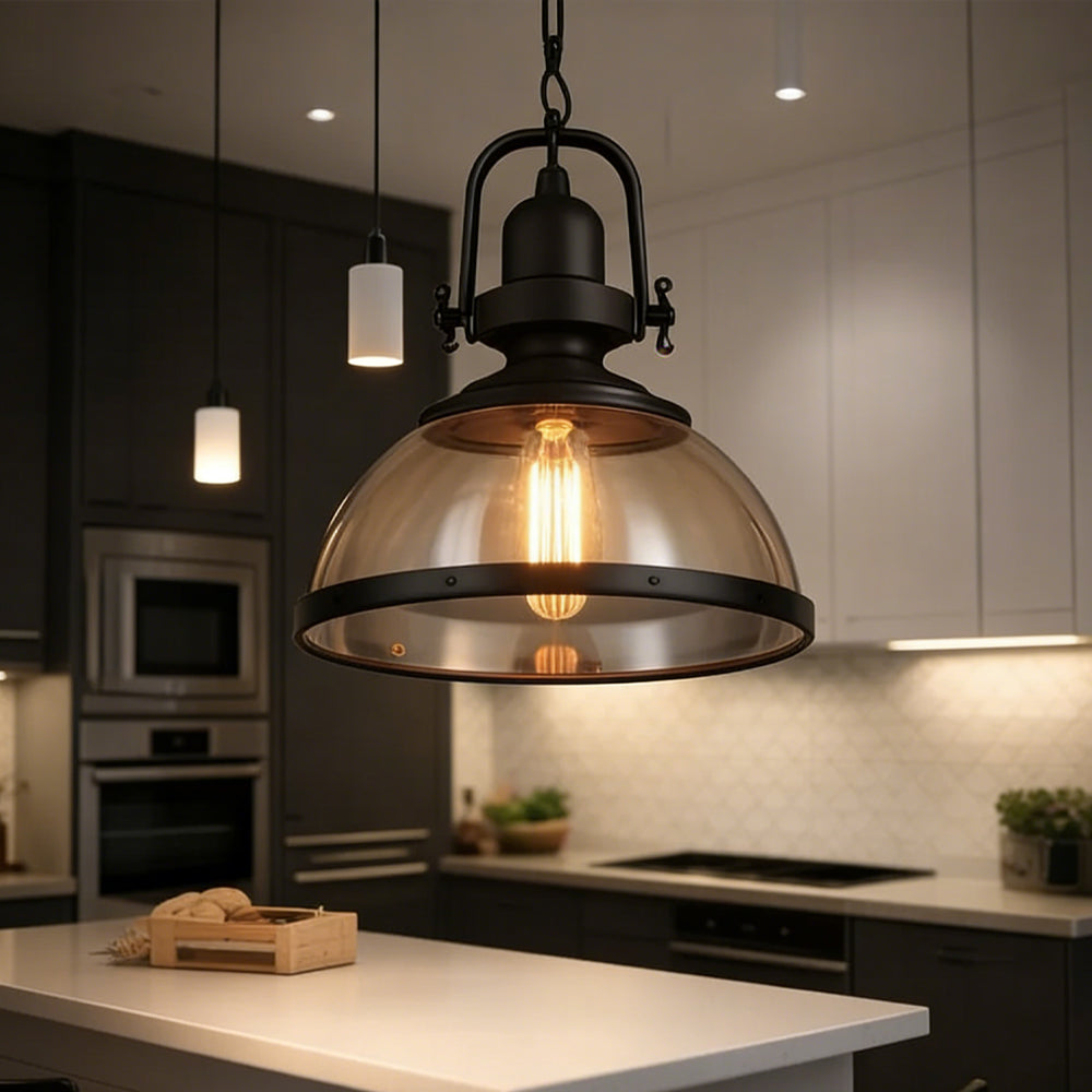 Hanglamp Industrieel Glas Vintage E27 Eetkamer Keukeneiland Slaapkamer Woonkamer Retro | Sansoti