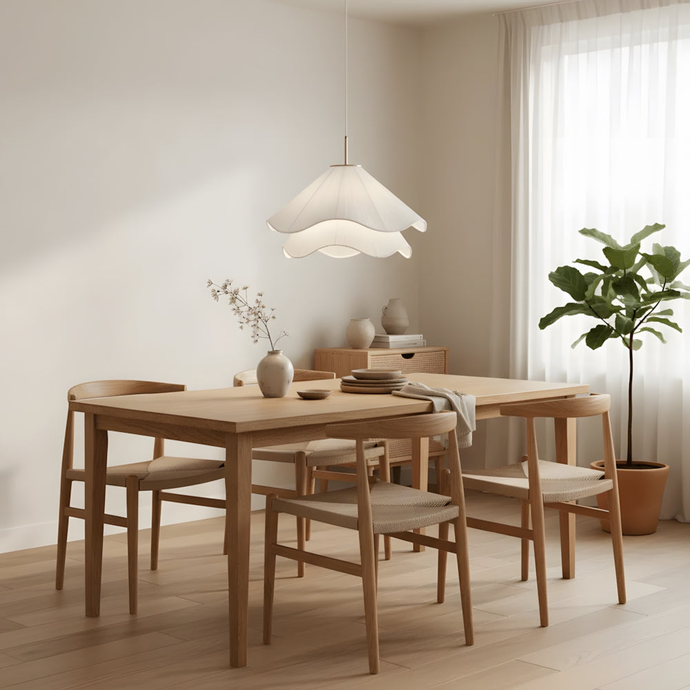 Deckenlampe Blume Stoff Metall Elegant E27 Wohnzimmer Esszimmer Schlafzimmer Arbeitszimmer Ambiente | Restfield