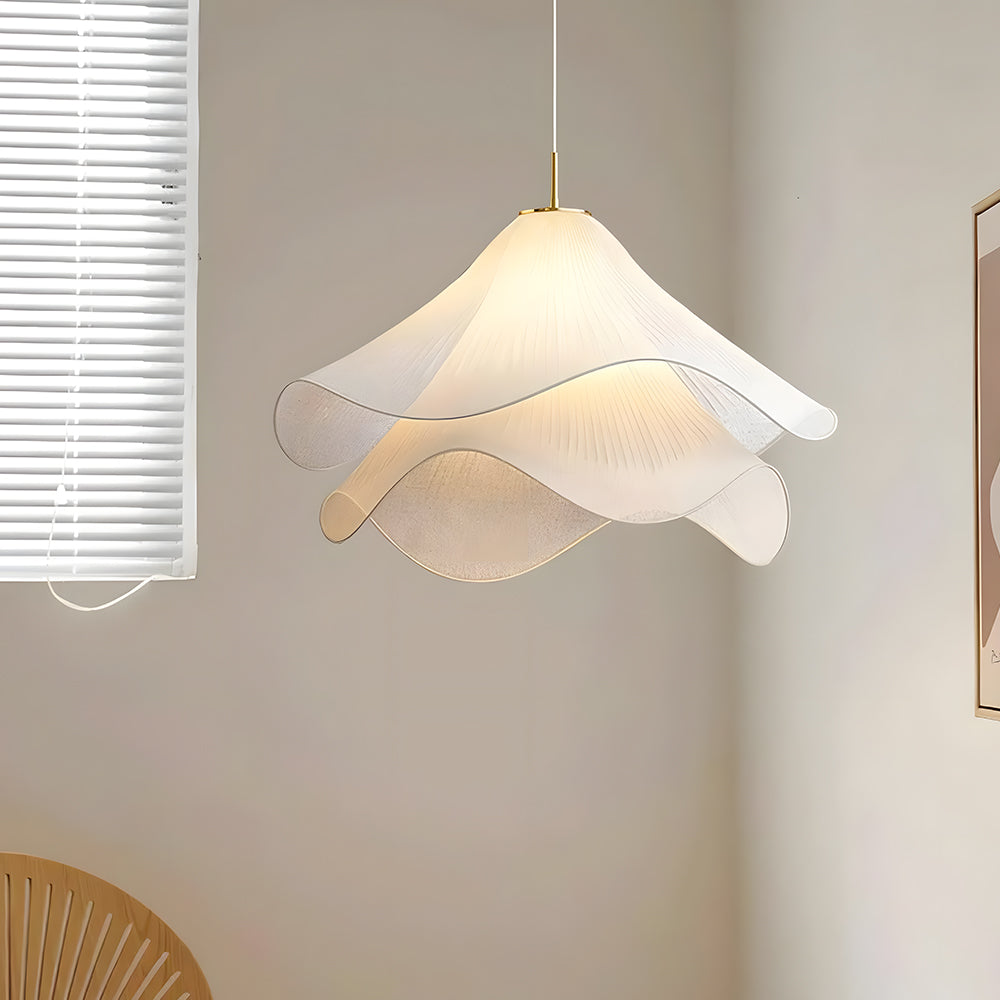 Deckenlampe Blume Stoff Metall Elegant E27 Wohnzimmer Esszimmer Schlafzimmer Arbeitszimmer Ambiente | Restfield
