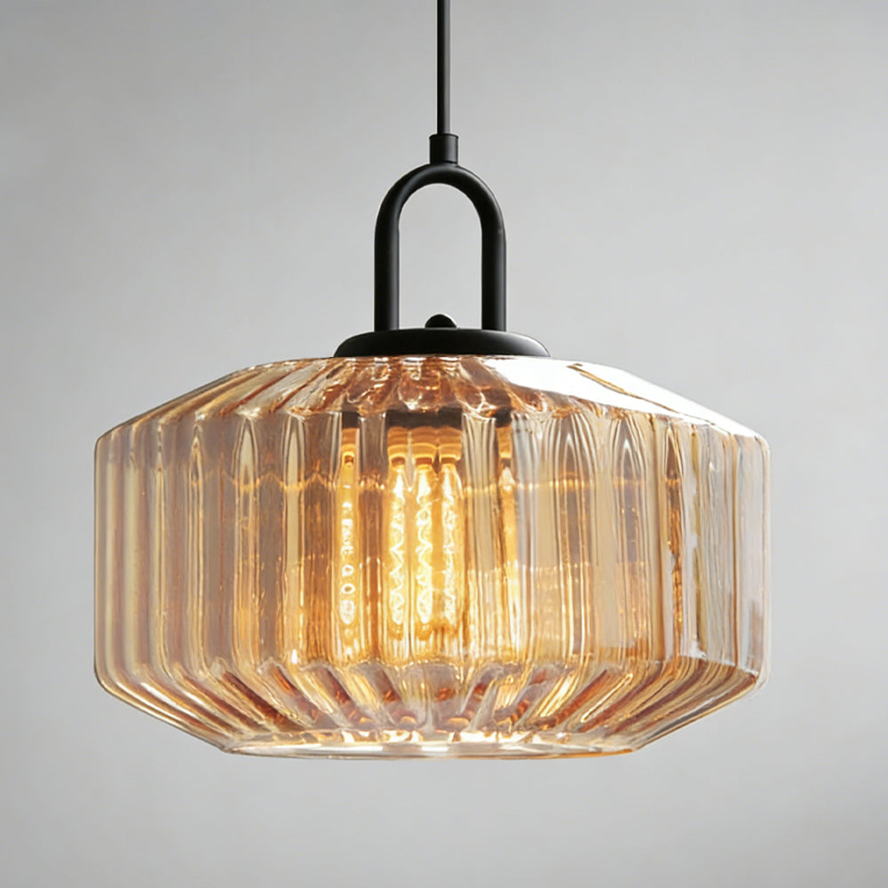Hanglamp Geblazen Glas Gestreept Vintage Minimalistisch LED Eetkamer Woonkamer Slaapkamer | Sansoti