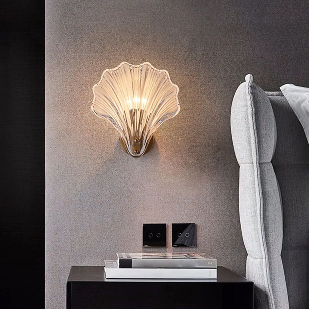 Wandlamp Schelp Glas Metaal LED Kust Luxe Slaapkamer Hal Badkamer Modern | Sansoti
