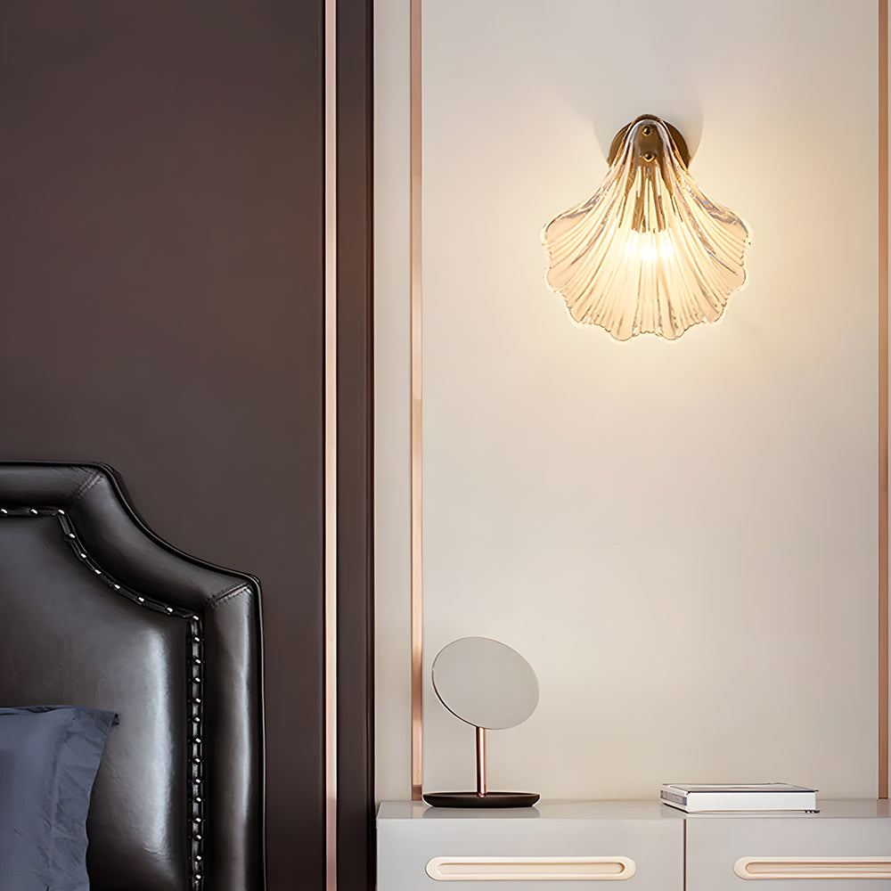 Wandlamp Schelp Glas Metaal LED Kust Luxe Slaapkamer Hal Badkamer Modern | Sansoti