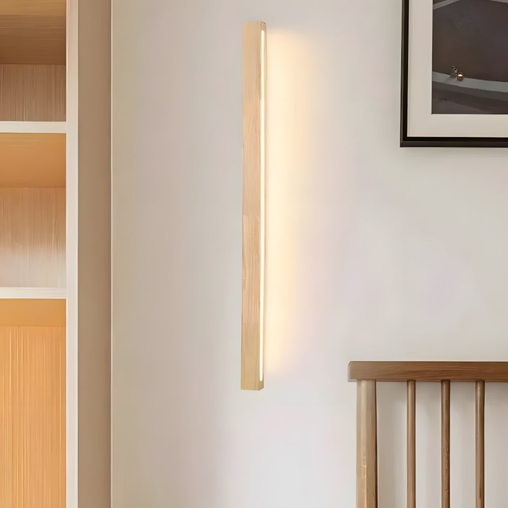 Hölzerne Wandlampe mit Spiegel LED Bad Schlafzimmer Küche Rund Acryl | Restfield