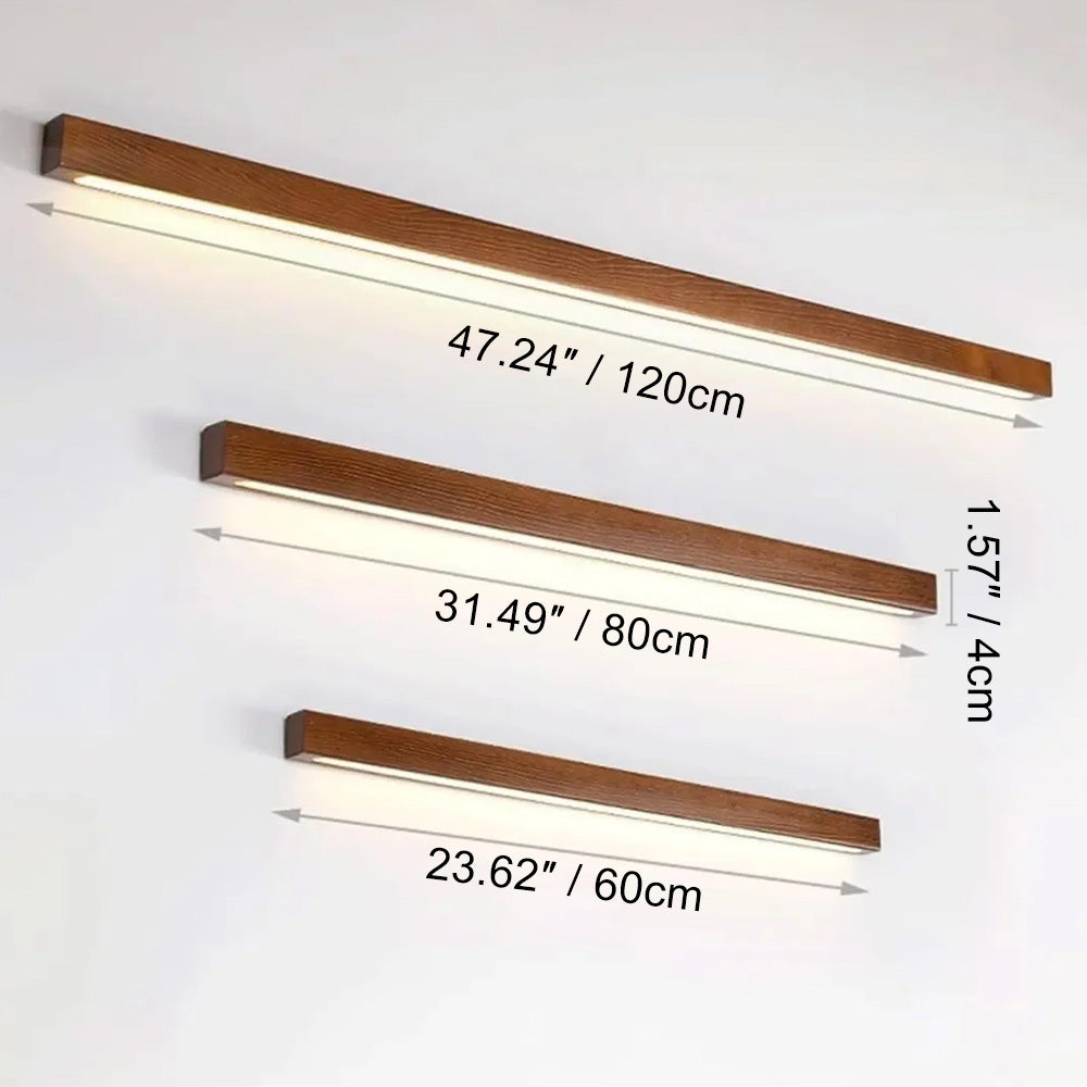 Hölzerne Wandlampe mit Spiegel LED Bad Schlafzimmer Küche Rund Acryl | Restfield
