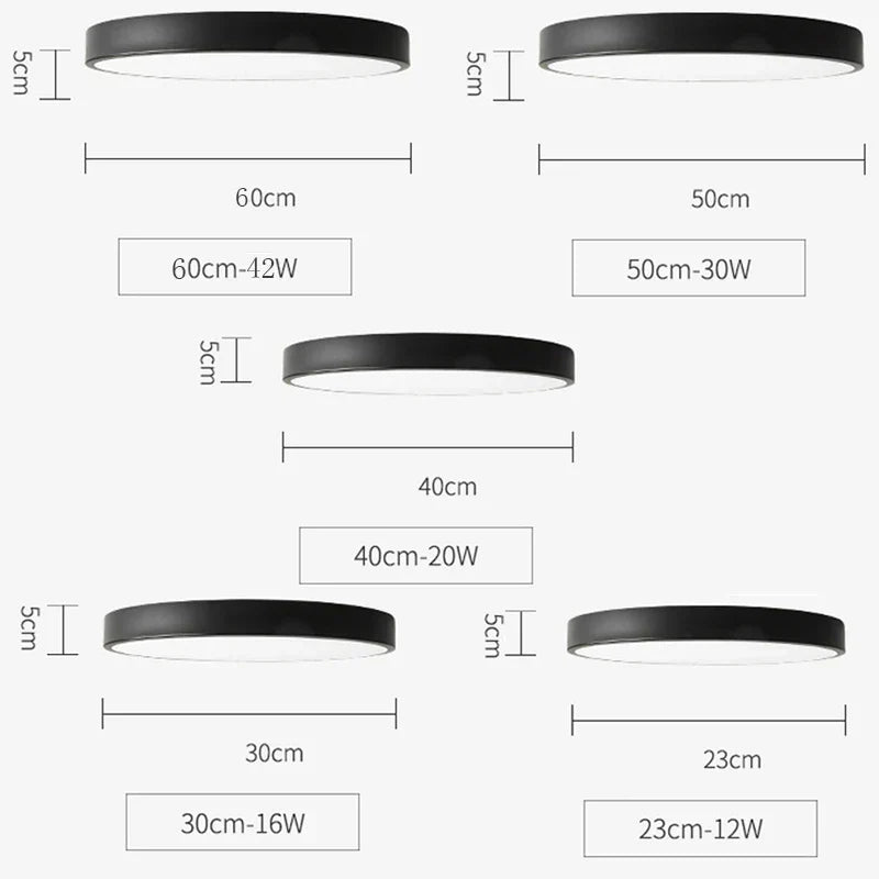 Kleurrijke Plafondlamp Rond LED Ultradun Design voor Woonkamer Slaapkamer Studeerkamer Gang Modern Interieur Verlichting Scandinavisch | Sansoti