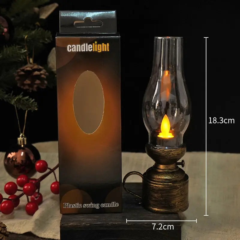 LED Lantaarn met Flikkereffect Zwart Wit Brons Batterij Warm Sfeerlicht Sfeerverlichting Vuurloos Veilig Compact Vintage Tafellamp Decoratie Slaapkamer Woonkamer Terras | Sansoti