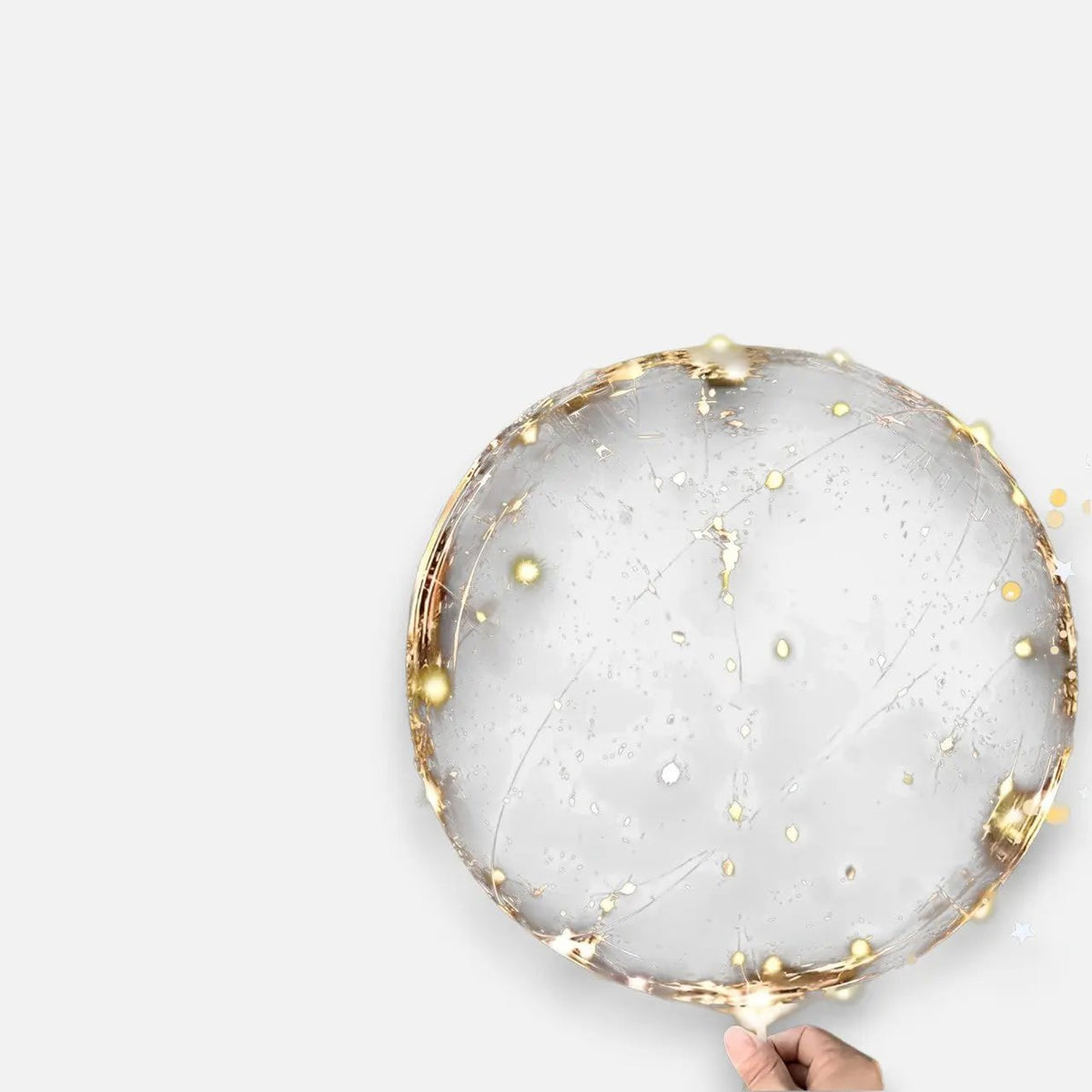 Transparente LED-Ballons mit Beleuchtung 45cm Warmweißes Licht Stimmungsvolle Partydekoration Festdekoration | Sansoti