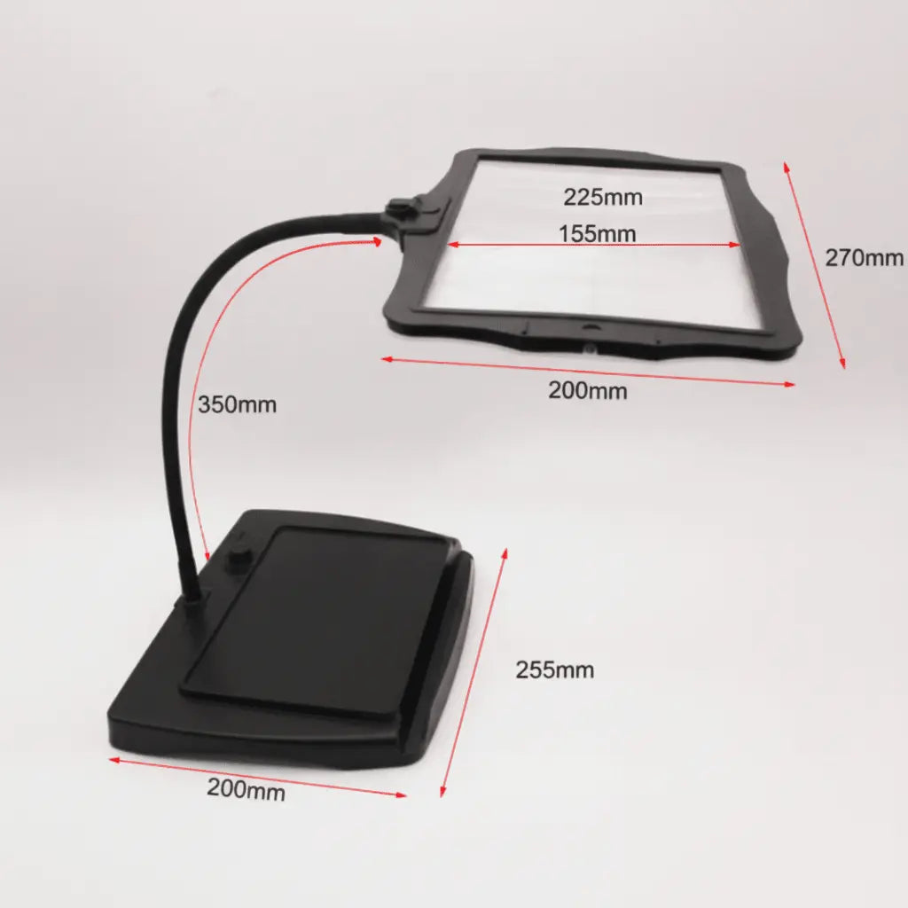 Bureaulamp met Vergrootglas en LED-Verlichting – Flexibele Zwanenhals voor Leeswerk en Hobby | Sansoti