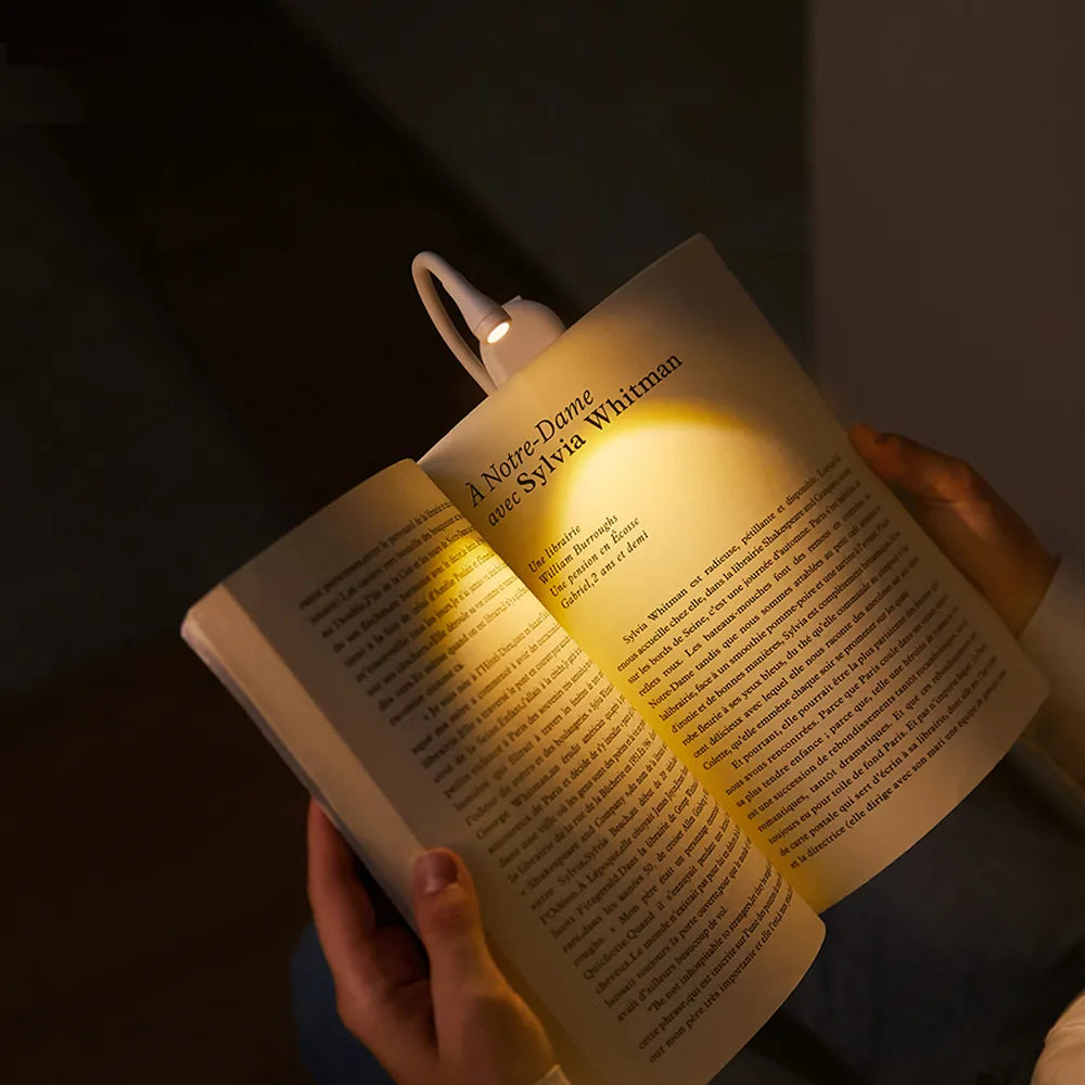 Flexibele LED-leeslamp met klem en USB-oplaadmogelijkheid warm licht compact | Sansoti
