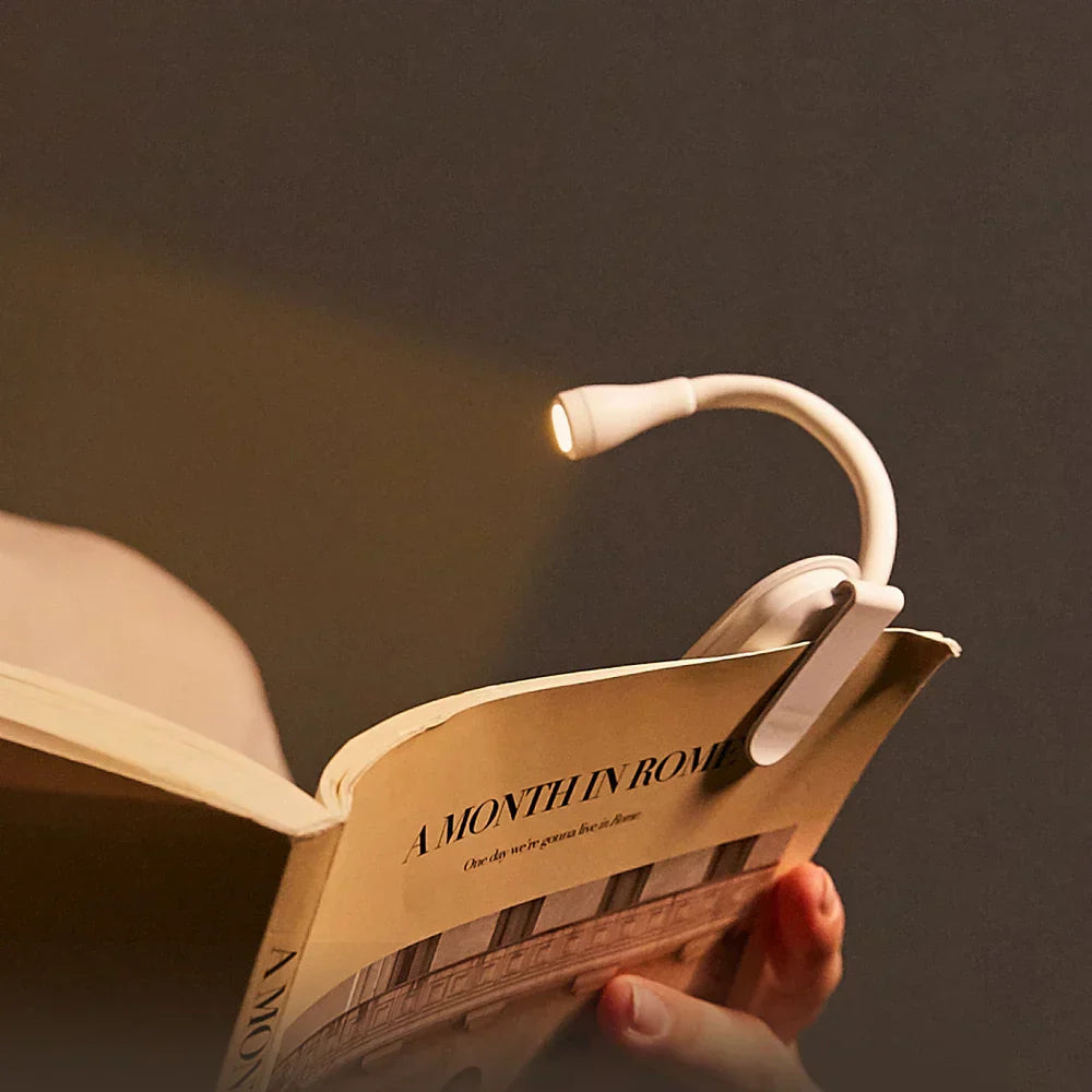 Flexibele LED-leeslamp met klem en USB-oplaadmogelijkheid warm licht compact | Sansoti